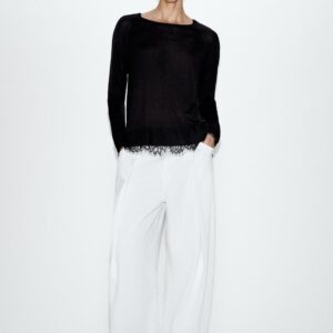 KNIT JUMPER WITH LACE