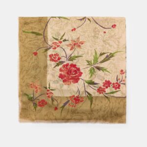 FLORAL PRINT MODAL SILK SCARF