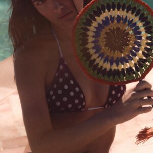 WOVEN FAN WITH TASSELS