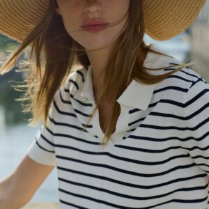CONTRAST BAND BRAIDED VISOR
