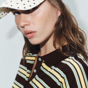 TWILL POLKA DOT HEART EMBROIDERED CAP