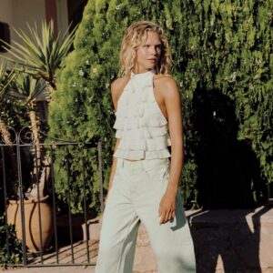 TRF MID-WAIST BARREL FOLDED JEANS