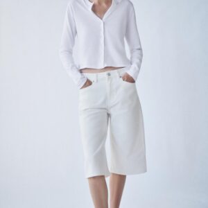 100% COTTON BUTTON-UP T-SHIRT