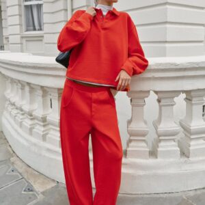SWEATSHIRT AND TROUSERS SET - RED