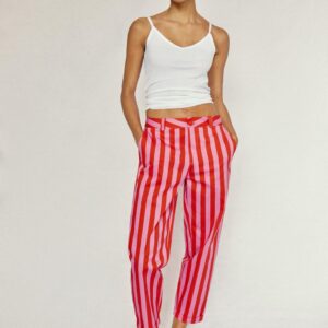 STRIPED CHINOS
