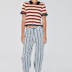 STRIPED CHINOS