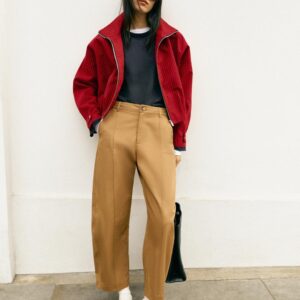BARREL-LEG TROUSERS WITH SEAM DETAIL