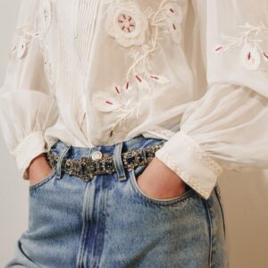 JEWELLED METAL BELT