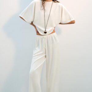 RUSTIC WIDE-LEG TROUSERS