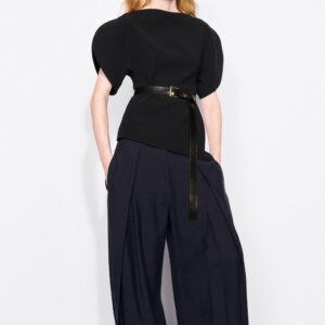 ZW COLLECTION WIDE-LEG PLEATED TROUSERS