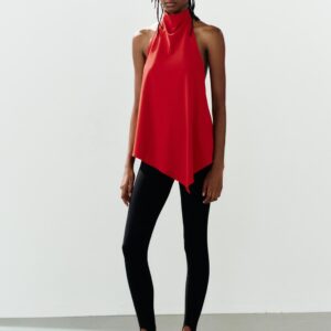 ASYMMETRIC HALTER TOP
