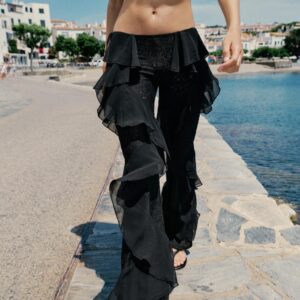 LACE TROUSERS WITH RUFFLES