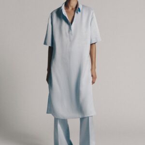 ZW COLLECTION LINEN BLEND TUNIC SHIRT