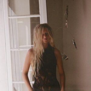 LACE HALTER BODYSUIT
