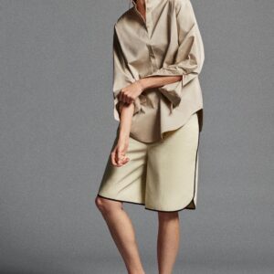 ZW COLLECTION TUXEDO-STYLE COLLAR SHIRT