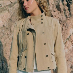 HIGH NECK JACKET WITH POCKETS