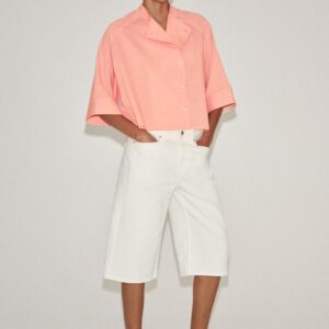 ZW COLLECTION ASYMMETRIC STRIPED SHIRT