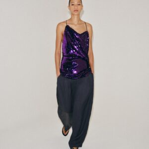 ZW COLLECTION SEQUIN DRAPED TOP