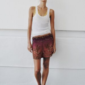 LIMITED EDITION TIE-DYE PRINT BEADED SHORTS