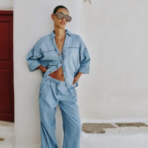 Z1975 WIDE SLEEVE DENIM SHIRT