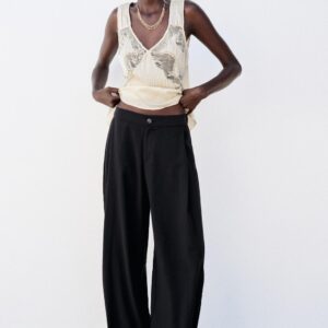 FLOWING BARREL LEG TROUSERS