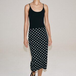 ZW COLLECTION DOTTED MIDI SKIRT