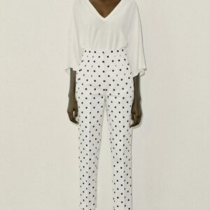 HIGH-WAIST POLKA DOT TROUSERS
