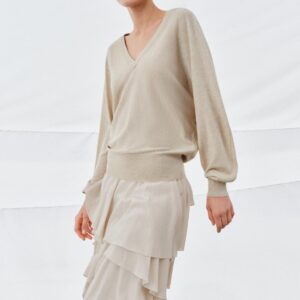 WOOL BLEND V-NECK JUMPER