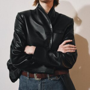 100% LEATHER BELT WITH METAL BUCKLE