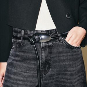 100% LEATHER DOUBLE CORD BELT