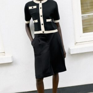 SHORT SLEEVE CARDIGAN WITH POCKETS