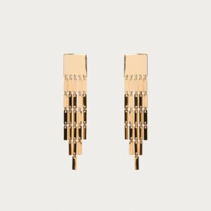 MARISA BERENSON X ZARA SQUARE FRINGED EARRINGS