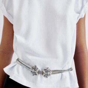 DOUBLE ELASTIC RHINESTONE BELT
