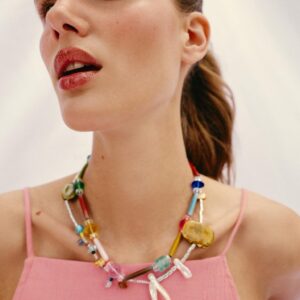 BEADED SEASHELL NECKLACE