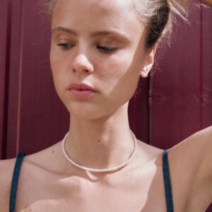 FAUX PEARL CHOKER NECKLACE