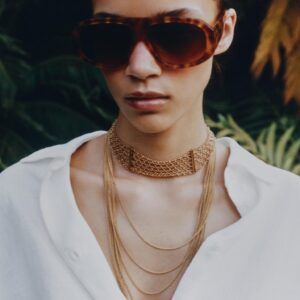PACK OF 2 CHAIN CHOKER NECKLACES