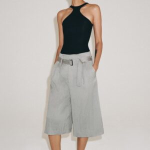 ZW COLLECTION PLEATED BERMUDA SHORTS WITH BELT