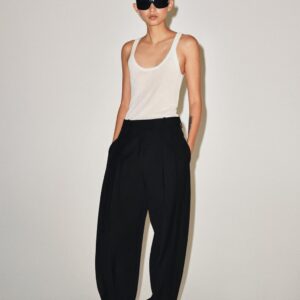 ZW COLLECTION DARTED TROUSERS WITH BELT LOOPS