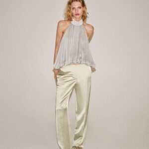 ZW COLLECTION STRAIGHT-LEG LINEN BLEND TROUSERS