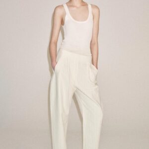ZW COLLECTION STRIPED BARREL TROUSERS