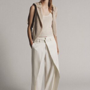ZW COLLECTION WIDE-LEG PLEATED TROUSERS