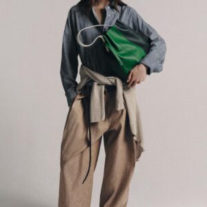 COLOUR BLOCK LEATHER MAXI SHOULDER BAG