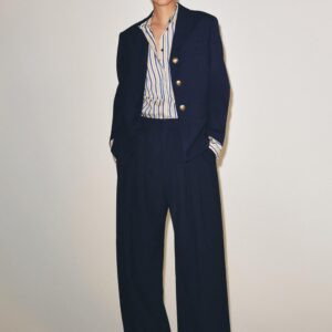 ZW COLLECTION PLEATED WIDE-LEG TROUSERS