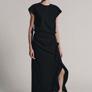 ZW COLLECTION DRAPED MIDI DRESS