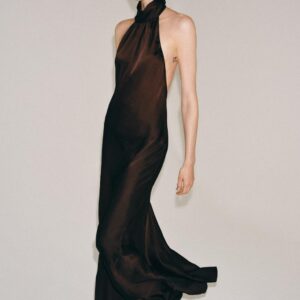 ZW COLLECTION HALTER NECK LONG DRESS