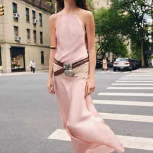 SPLIT SUEDE SHELL BUCKLE BELT