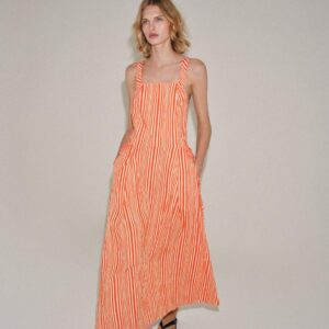 ZW COLLECTION STRIPED MIDI DRESS