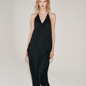 ZW COLLECTION SATIN DRAPED DRESS