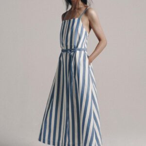 ZW COLLECTION STRIPED MIDI DRESS