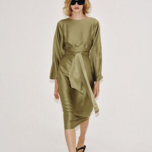 ZW COLLECTION SATIN MIDI DRESS